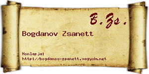 Bogdanov Zsanett névjegykártya